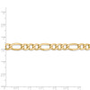 7" 14k Yellow Gold 7.3mm Semi-Solid Figaro Chain Bracelet