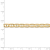 20" 14k Yellow Gold 5.25mm Concave Anchor Chain Necklace