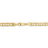 22" 14k Yellow Gold 5.25mm Concave Anchor Chain Necklace