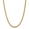 24" 14k Yellow Gold 5mm Solid Miami Cuban Chain Necklace
