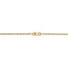 14" 14k Yellow Gold 1.5mm Extra-Light Diamond-cut Rope Chain Necklace