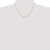 18" 14k Yellow Gold 1.5mm Extra-Light Diamond-cut Rope Chain Necklace