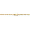 20" 14k Yellow Gold 1.8mm Extra-Light Diamond-cut Rope Chain Necklace