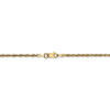 16" 14k Yellow Gold 2.0mm Extra-Light Diamond-cut Rope Chain Necklace
