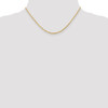 16" 14k Yellow Gold 2.0mm Extra-Light Diamond-cut Rope Chain Necklace