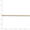 18" 14k Yellow Gold 2.0mm Extra-Light Diamond-cut Rope Chain Necklace