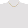 16" 14k Yellow Gold 2.25mm Extra-Light Diamond-cut Rope Chain Necklace