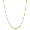 16" 14k Yellow Gold 2.25mm Extra-Light Diamond-cut Rope Chain Necklace