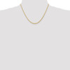 18" 14k Yellow Gold 2.25mm Extra-Light Diamond-cut Rope Chain Necklace