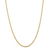 18" 14k Yellow Gold 2.75mm Extra-Light Diamond-cut Rope Chain Necklace