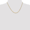 18" 14k Yellow Gold 2.2mm Flat Beveled Curb Chain Necklace
