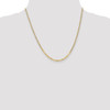 20" 14k Yellow Gold 2.2mm Flat Beveled Curb Chain Necklace