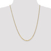 24" 14k Yellow Gold 2.2mm Flat Beveled Curb Chain Necklace