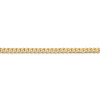 18" 14k Yellow Gold 2.9mm Flat Beveled Curb Chain Necklace