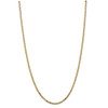 22" 14k Yellow Gold 2.9mm Flat Beveled Curb Chain Necklace