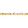 22" 14k Yellow Gold 3.9mm Flat Beveled Curb Chain Necklace