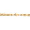 24" 14k Yellow Gold 3.9mm Flat Beveled Curb Chain Necklace