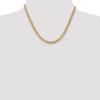 18" 14k Yellow Gold 5.75mm Flat Beveled Curb Chain Necklace