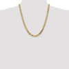22" 14k Yellow Gold 7.25mm Flat Beveled Curb Chain Necklace