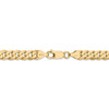 24" 14k Yellow Gold 7.25mm Flat Beveled Curb Chain Necklace