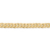 24" 14k Yellow Gold 7.25mm Flat Beveled Curb Chain Necklace
