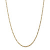 20" 14k Yellow Gold 2.75mm Flat Figaro Chain Necklace