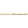 7" 14k Yellow Gold 3mm Flat Figaro Chain Bracelet