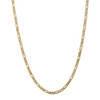 16" 14k Yellow Gold 4mm Flat Figaro Chain Necklace