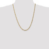 24" 14k Yellow Gold 4mm Flat Figaro Chain Necklace