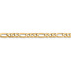 30" 14k Yellow Gold 4mm Flat Figaro Chain Necklace