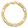 8" 14k Yellow Gold 7.5mm Flat Figaro Chain Bracelet