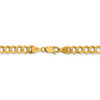 24" 14k Yellow Gold 5.9mm Lightweight Flat Cuban Chain Necklace