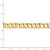 24" 14k Yellow Gold 8.3mm Lightweight Flat Cuban Chain Necklace