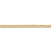 16" 14k Yellow Gold 3mm Open Concave Curb Chain Necklace