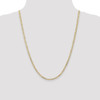 24" 14k Yellow Gold 3mm Open Concave Curb Chain Necklace