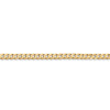 24" 14k Yellow Gold 3mm Open Concave Curb Chain Necklace