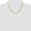 18" 14k Yellow Gold 3.8mm Open Concave Curb Chain Necklace