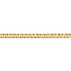 18" 14k Yellow Gold 3.8mm Open Concave Curb Chain Necklace