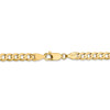 18" 14k Yellow Gold 4.5mm Open Concave Curb Chain Necklace