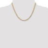 18" 14k Yellow Gold 4.5mm Open Concave Curb Chain Necklace