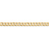 22" 14k Yellow Gold 4.5mm Open Concave Curb Chain Necklace