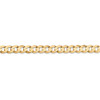 16" 14k Yellow Gold 5.25mm Open Concave Curb Chain Necklace