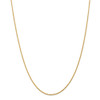 16" 14k Yellow Gold 1.3mm Solid Diamond-cut Machine-Made Rope Chain Necklace