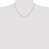 18" 14k Yellow Gold 1.3mm Solid Diamond-cut Machine-Made Rope Chain Necklace