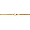 20" 14k Yellow Gold 1.3mm Solid Diamond-cut Machine-Made Rope Chain Necklace