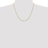 20" 14k Yellow Gold 1.3mm Solid Diamond-cut Machine-Made Rope Chain Necklace