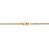 22" 14k Yellow Gold 1.3mm Solid Diamond-cut Machine-Made Rope Chain Necklace