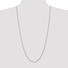 30" 14k White Gold 1.7mm Singapore Chain Necklace