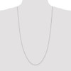 30" 14k White Gold 1mm Singapore Chain Necklace