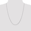 24" 14k White Gold 1.4mm Diamond-cut Round Open Link Cable Chain Necklace
